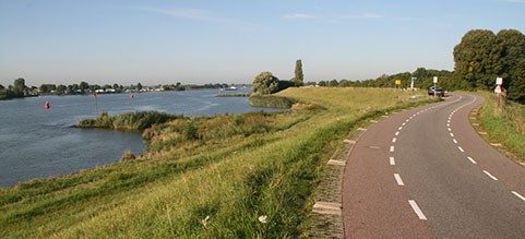 A road along water